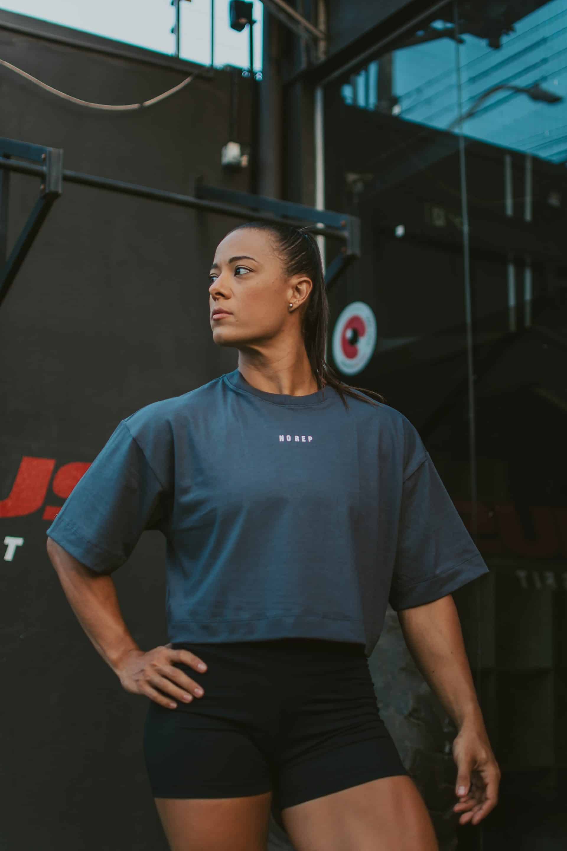 Cropped Oversize Cinza