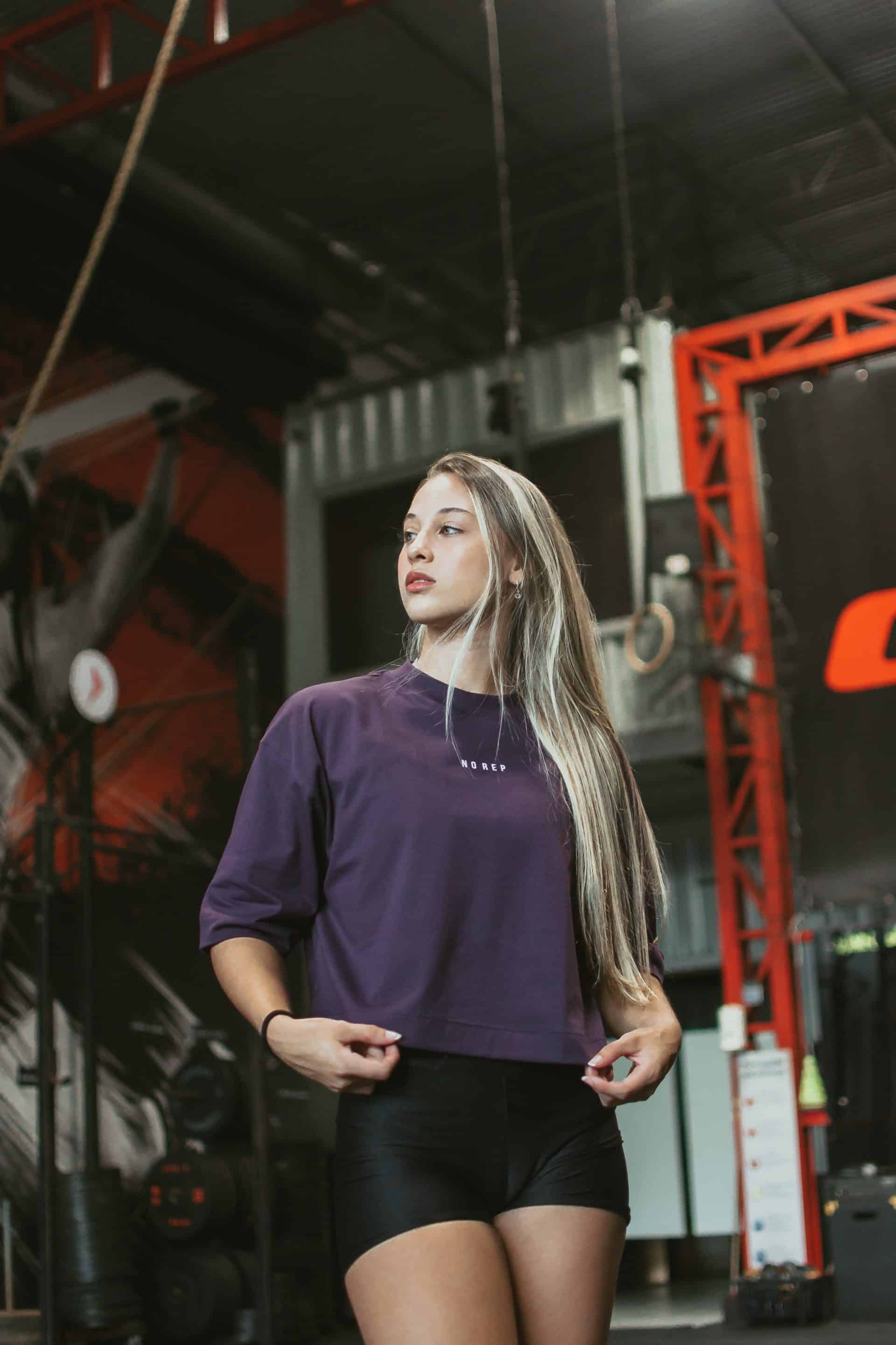Cropped Oversize Roxo U