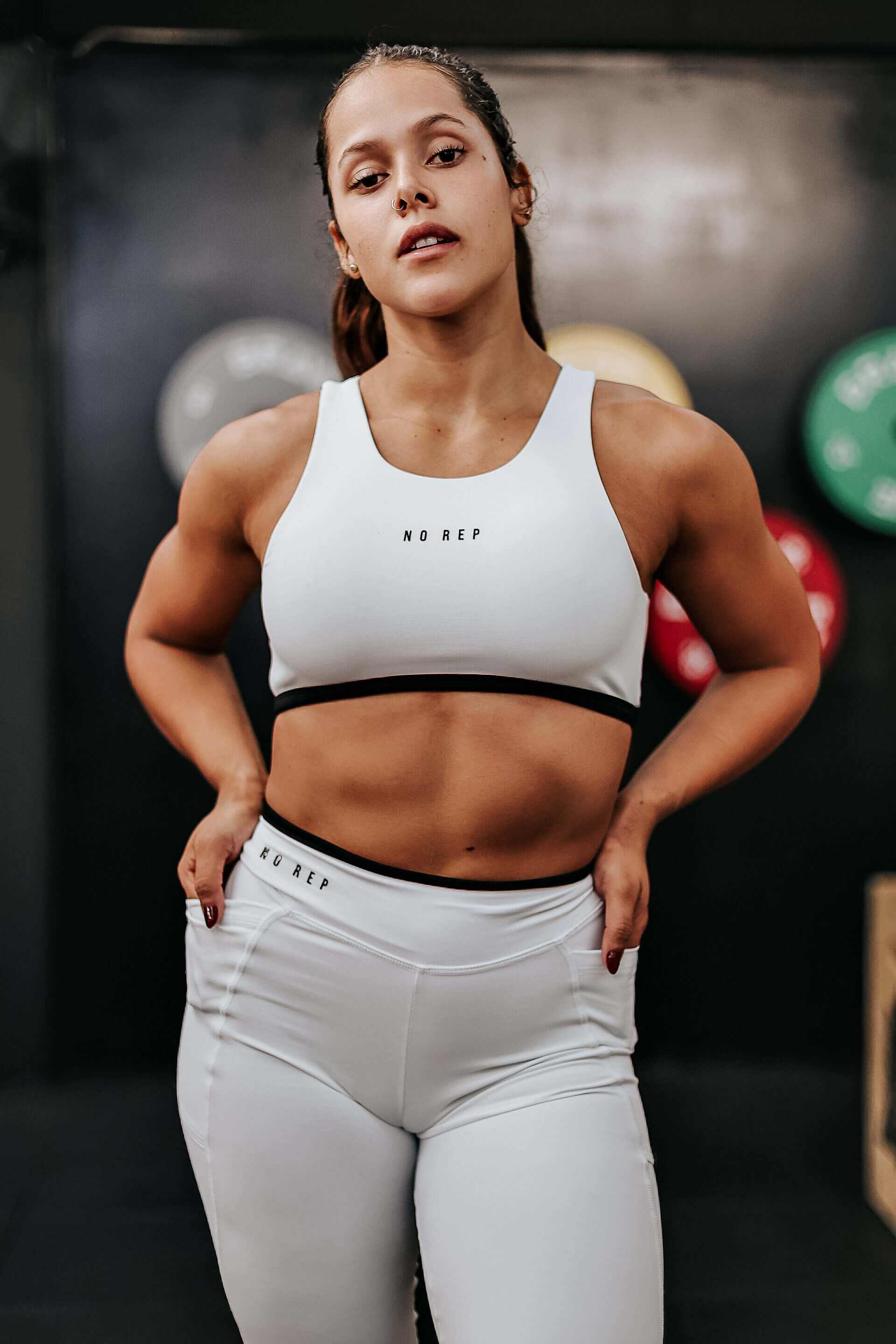 Top New Cropped Branco Cós Preto U