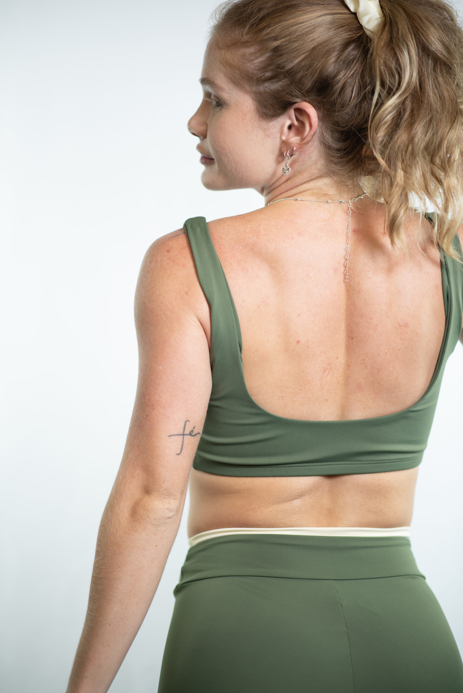 Top Corset Army Green c/ Off White - Image 2