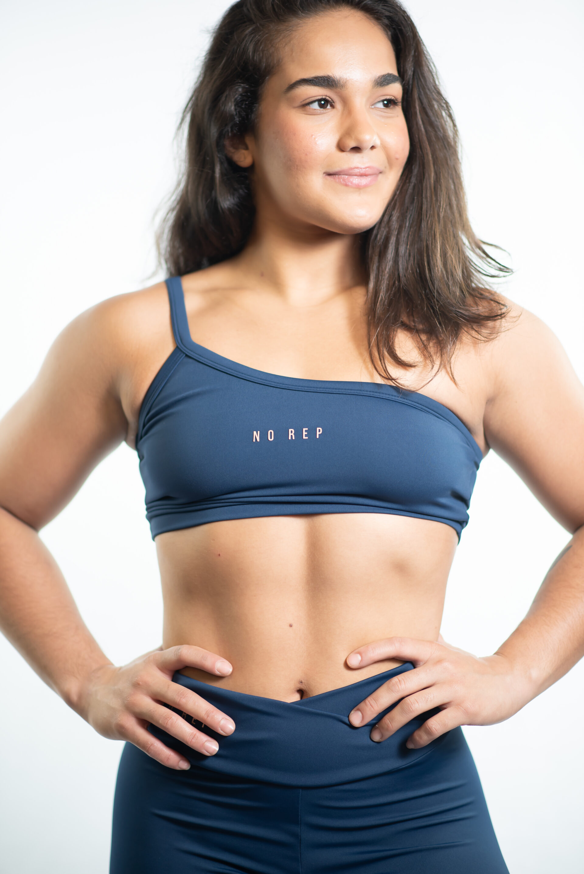 Top One Shoulder Deep Blue