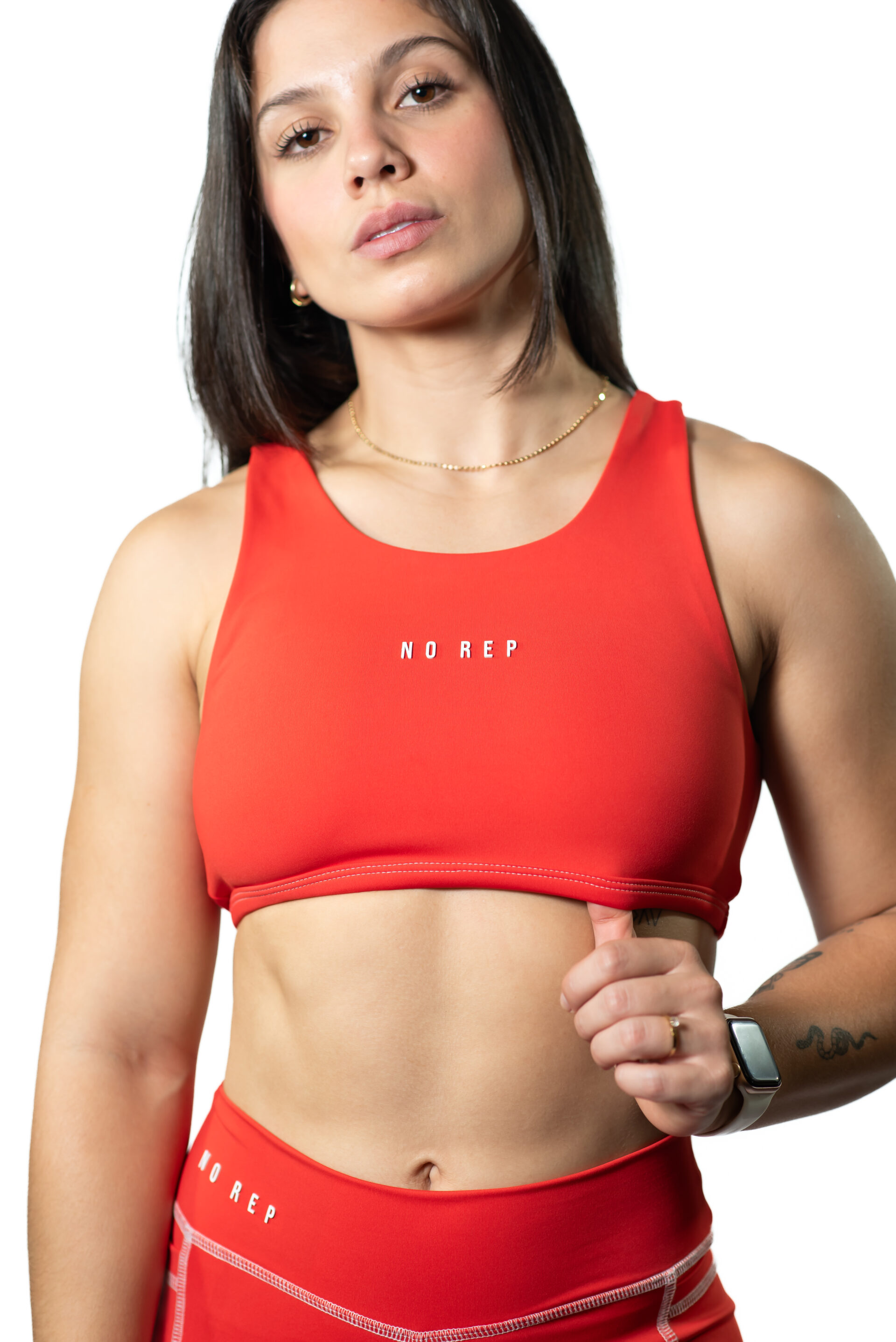 Top New Cropped True Red