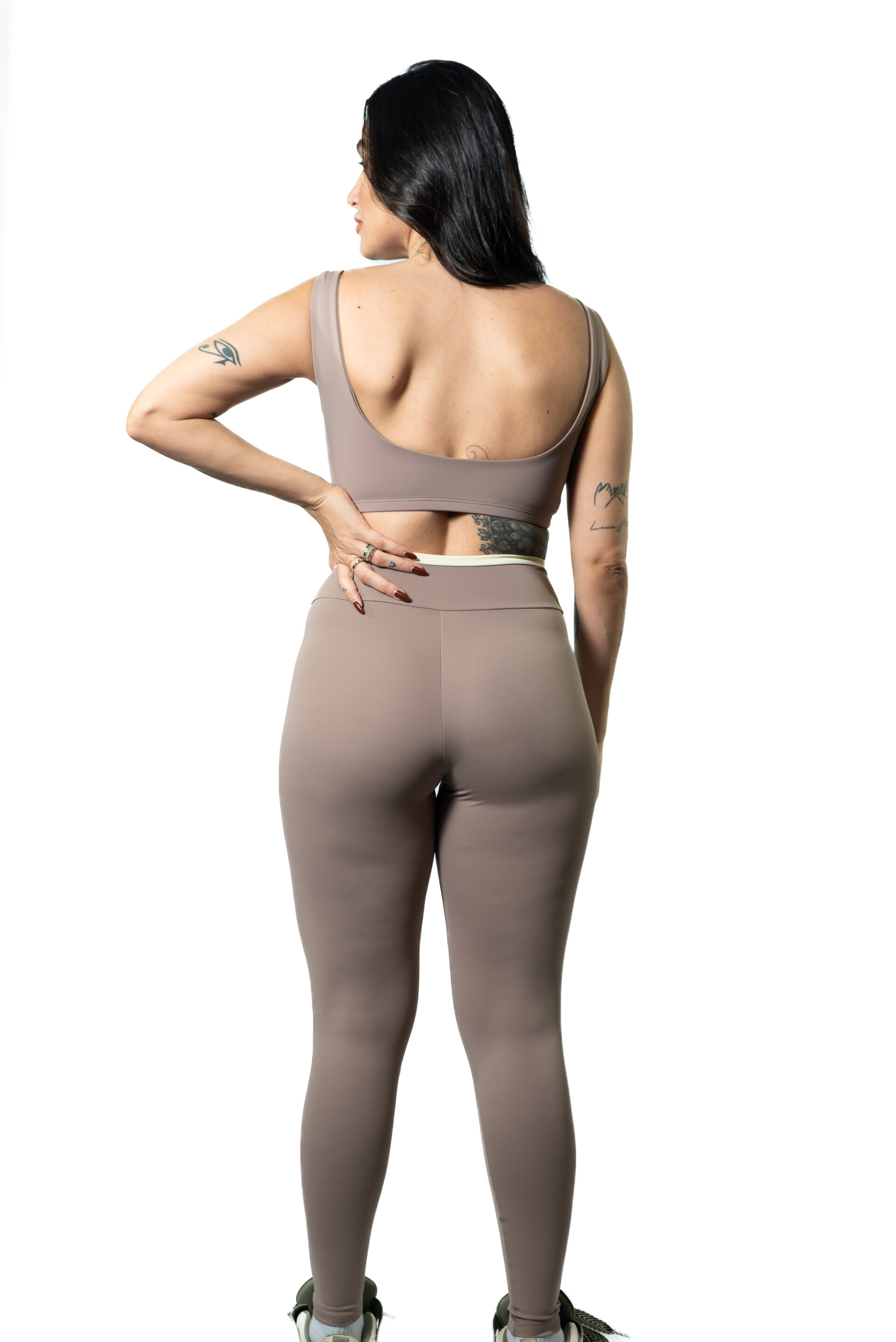 Calça Bicolor Line Dusty Beige c/ Off White - Image 2