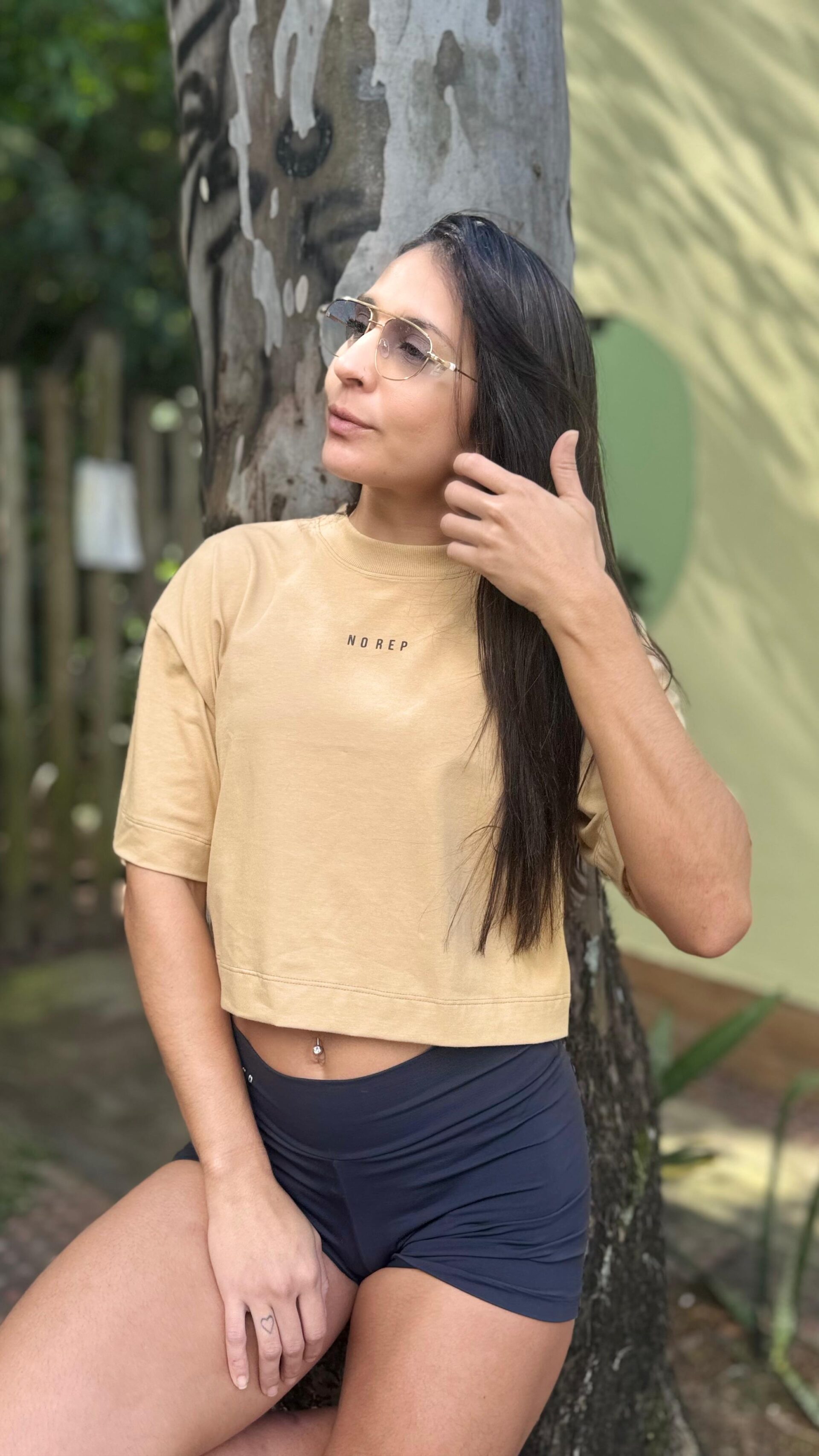 Cropped Oversize Bege Basic - Image 2