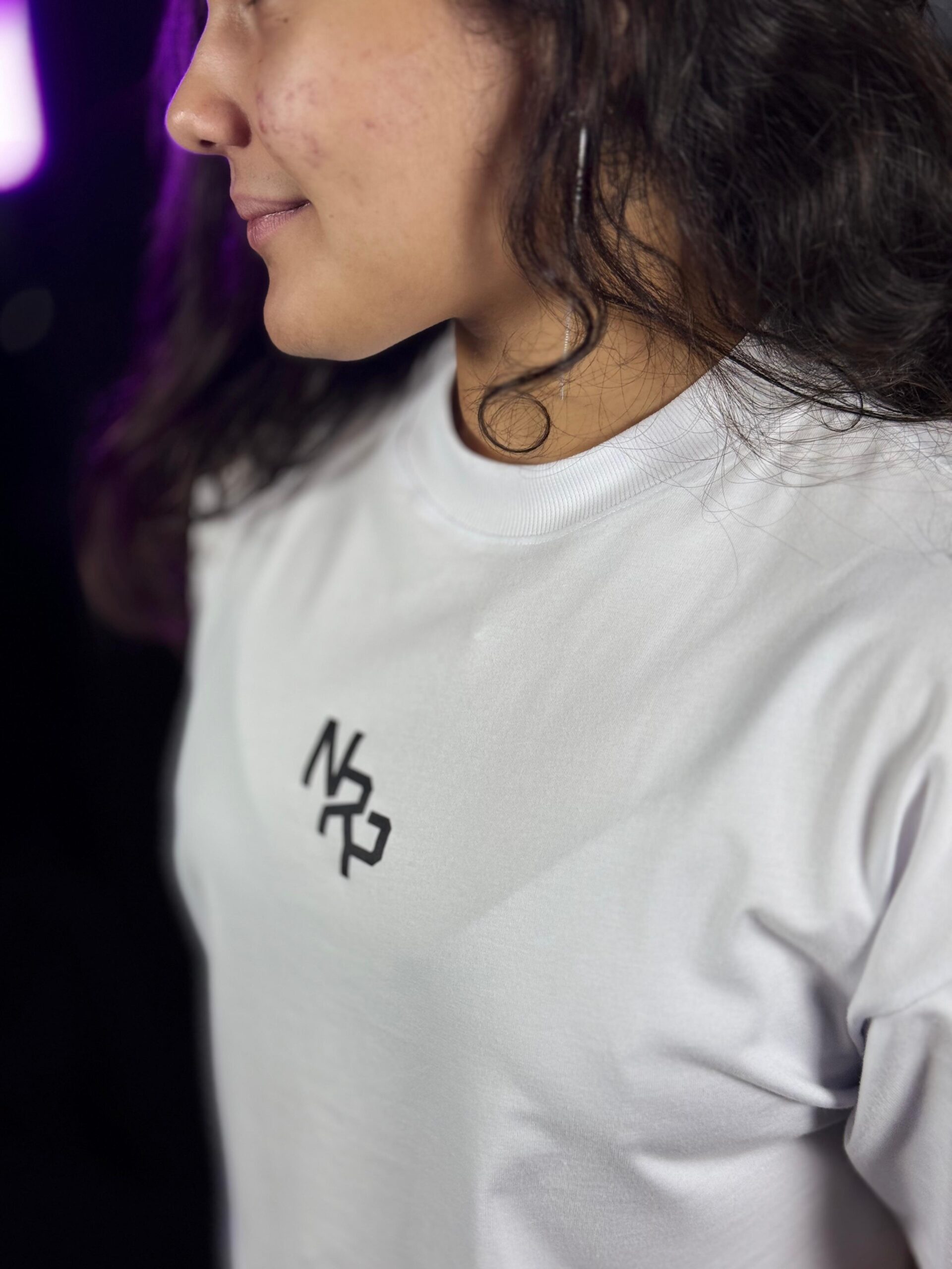 Cropped Oversize Branco NRP Team No Rep
