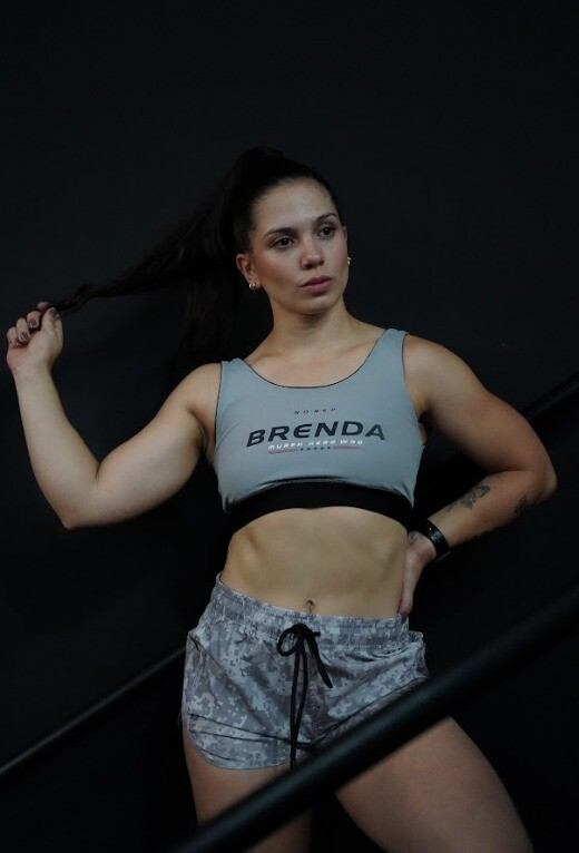 Short Tactel Feminino Cinza Camuflado - Image 4