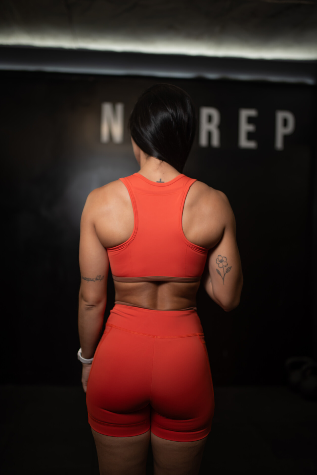 Short Fly Bicolor Line Deep Orange c/ Brown - Image 2