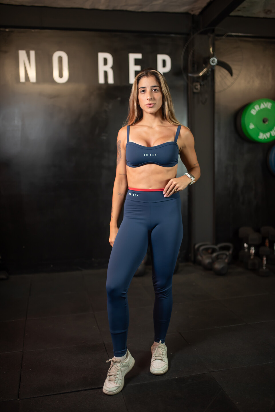 Calça Bicolor Line Deep Blue c/ Vermelho