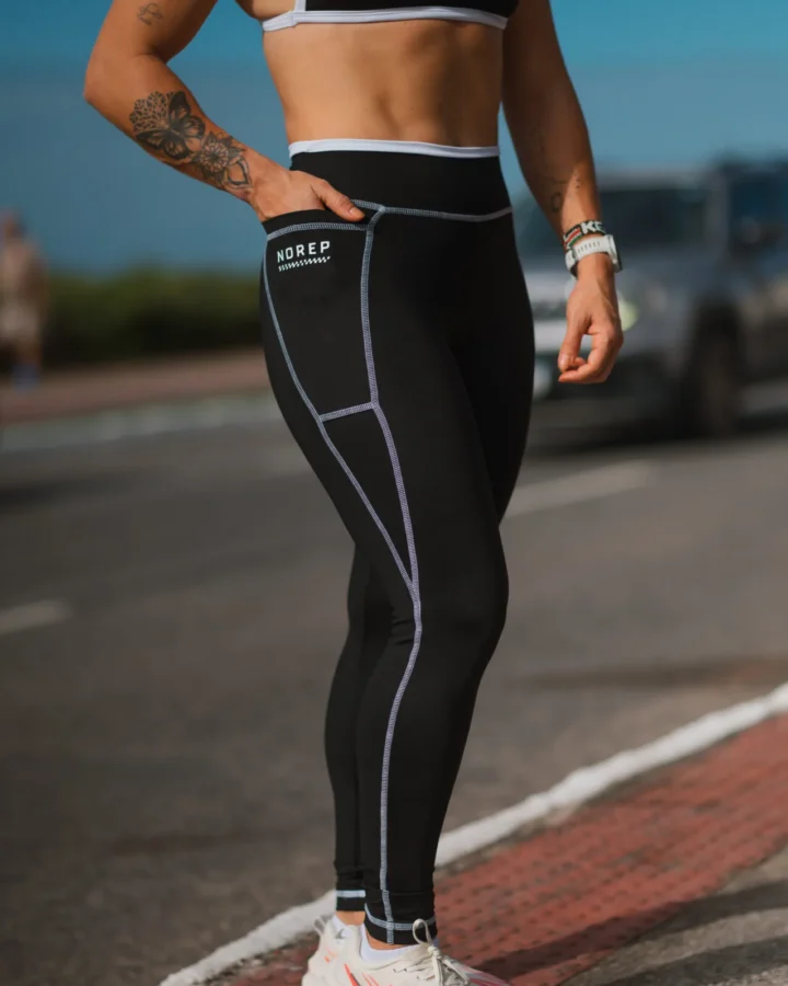 Calça Fly Bicolor Line Preto c/ Branco