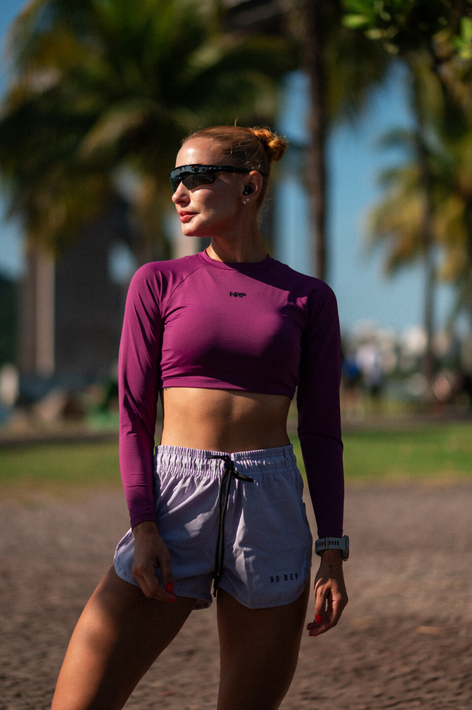 Cropped Manga Longa Deep Violet U