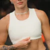 Top Cropped Run Off White