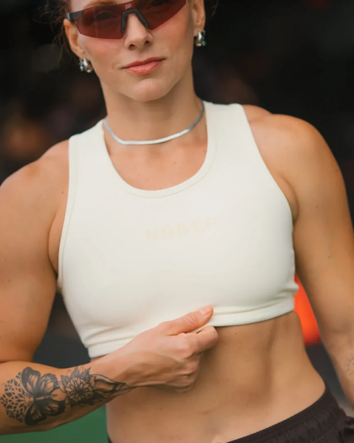 Top Cropped Run Off White