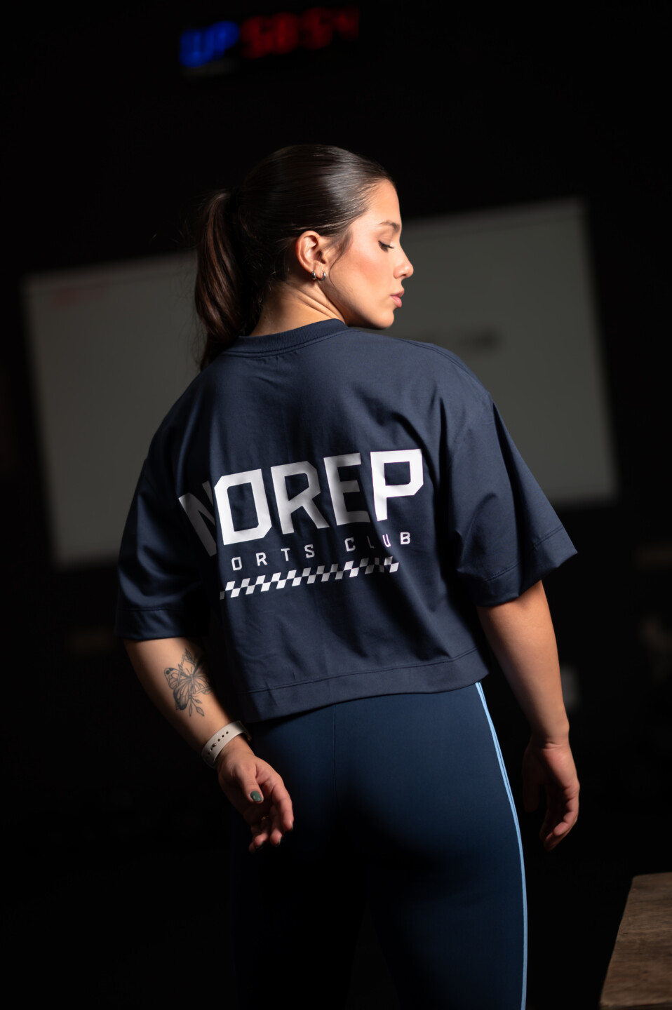 Cropped Oversize Azul Marinho No Rep Sports Club - Image 2