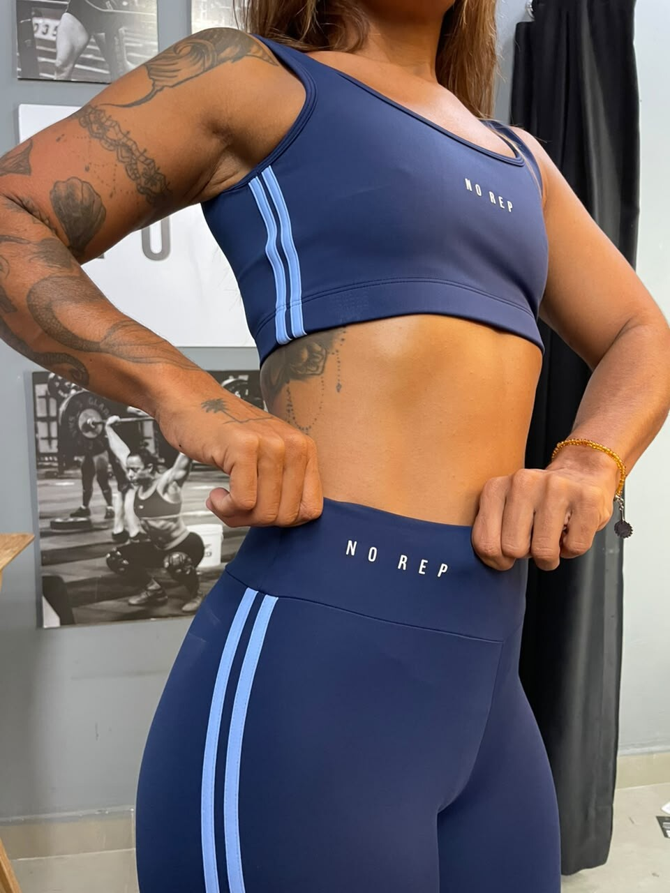 Calça Básica Deep Blue c/ Listras Soft Blue - Image 2