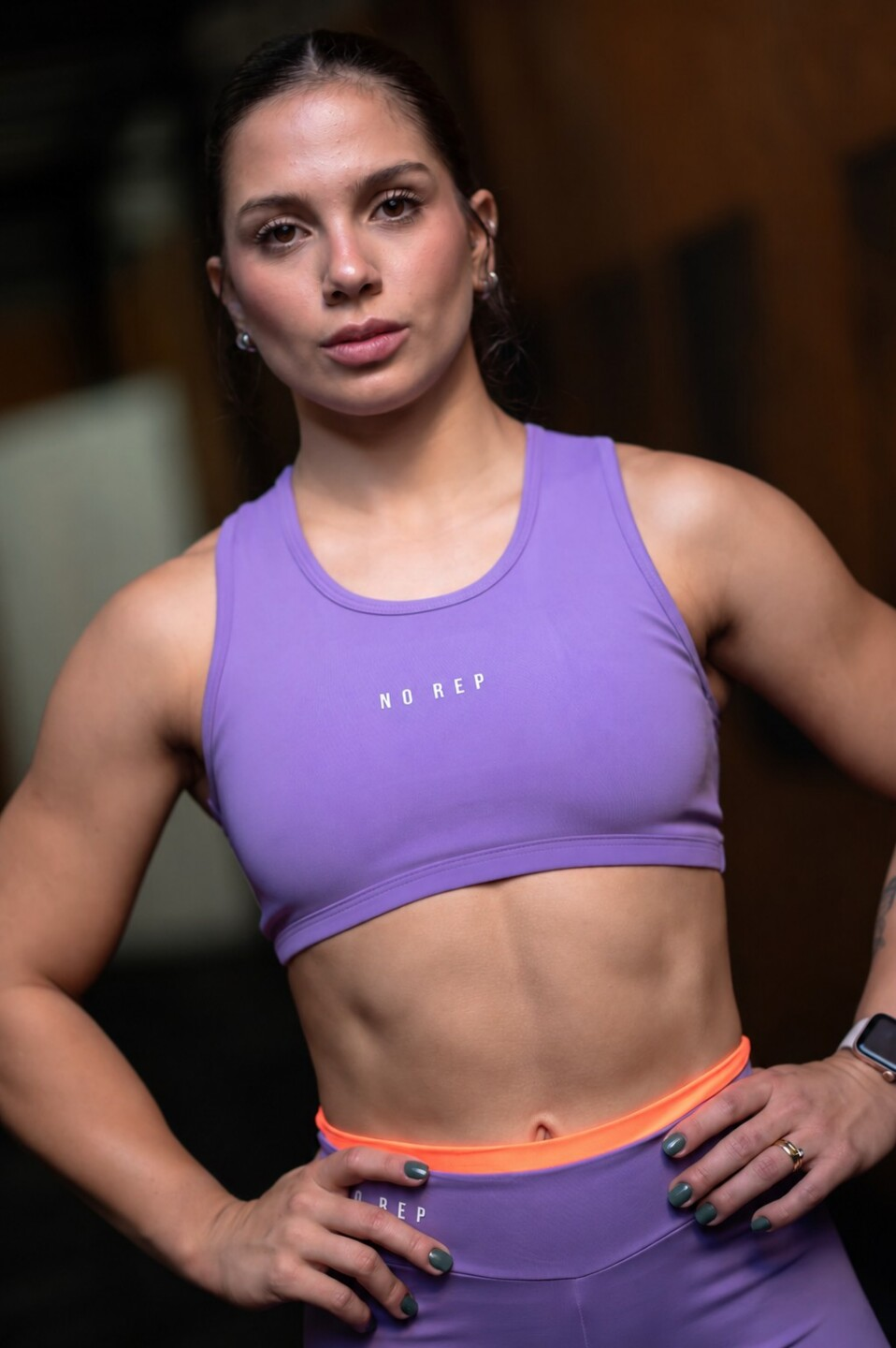 Top Cropped Run Soft Purple